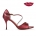 Diagonal » Graved Bordeaux Metallic Leather - 7,5cm - Size 37