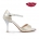 X » Reptil Beige y Cuero Plata - 7,5cm
